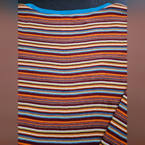 NWOT - Old Navy Cotton Striped 3/4 Sleeve V Neck Jersey - Size XL - Picture 8 of 10